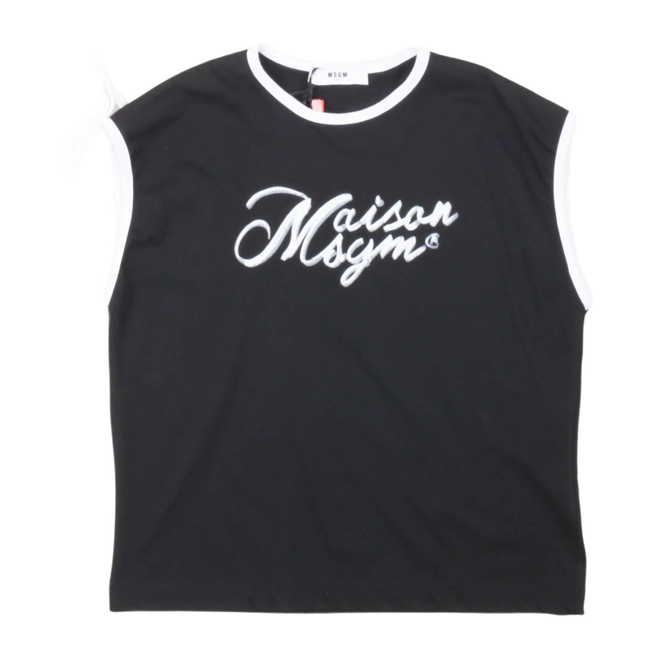 msgm - JERSEY TANK TOP GIRL NERO/BLACK