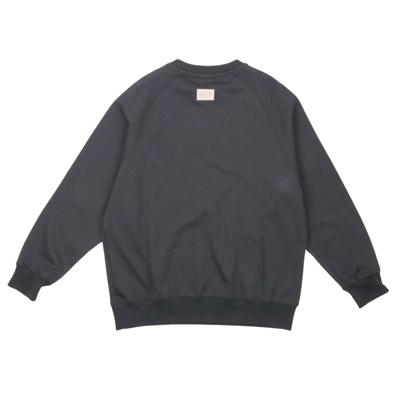 msgm - INTERLOCK SWEATSHIRT UNISEX NERO/BLACK