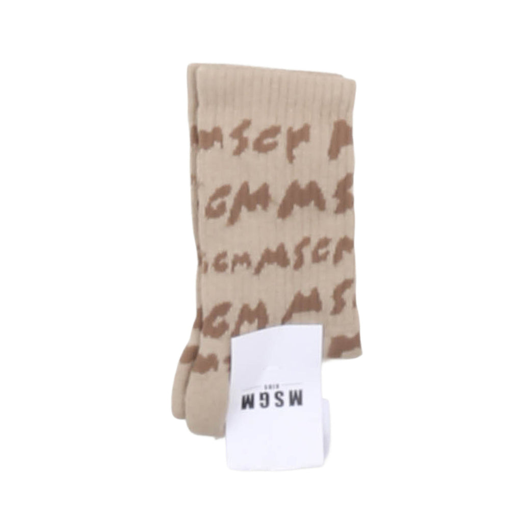 msgm - SOCKS BOY HUMUS BEIGE