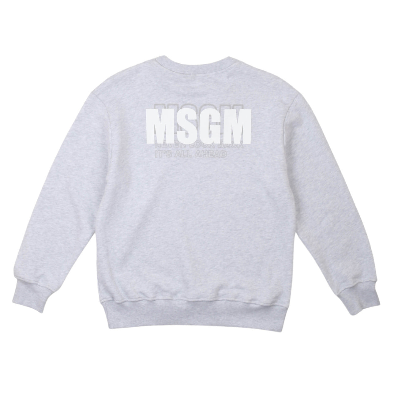 msgm - SWEATSHIRT UNISEX GRIGIO MEL. CHIARO/LIG