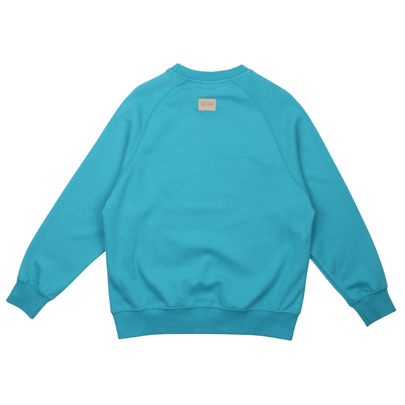msgm - INTERLOCK SWEATSHIRT UNISEX BLUE BALTIC