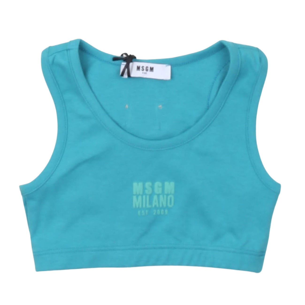 msgm - LIGHT INTERLOCK TANK TOP GIRL BLUE BALTI