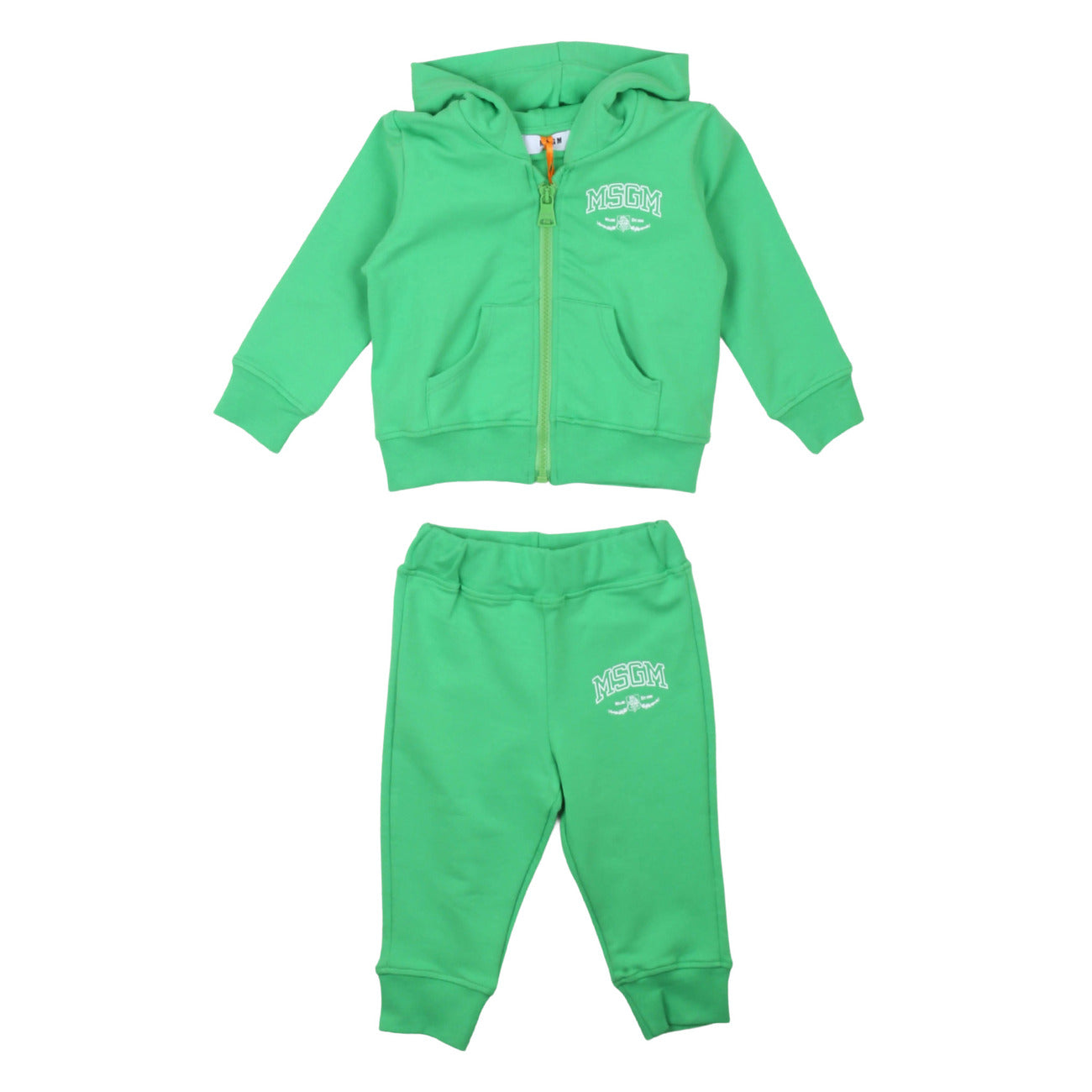msgm - STRETCH FLEECE TRACKSUIT ZIP HOODIE BABY
