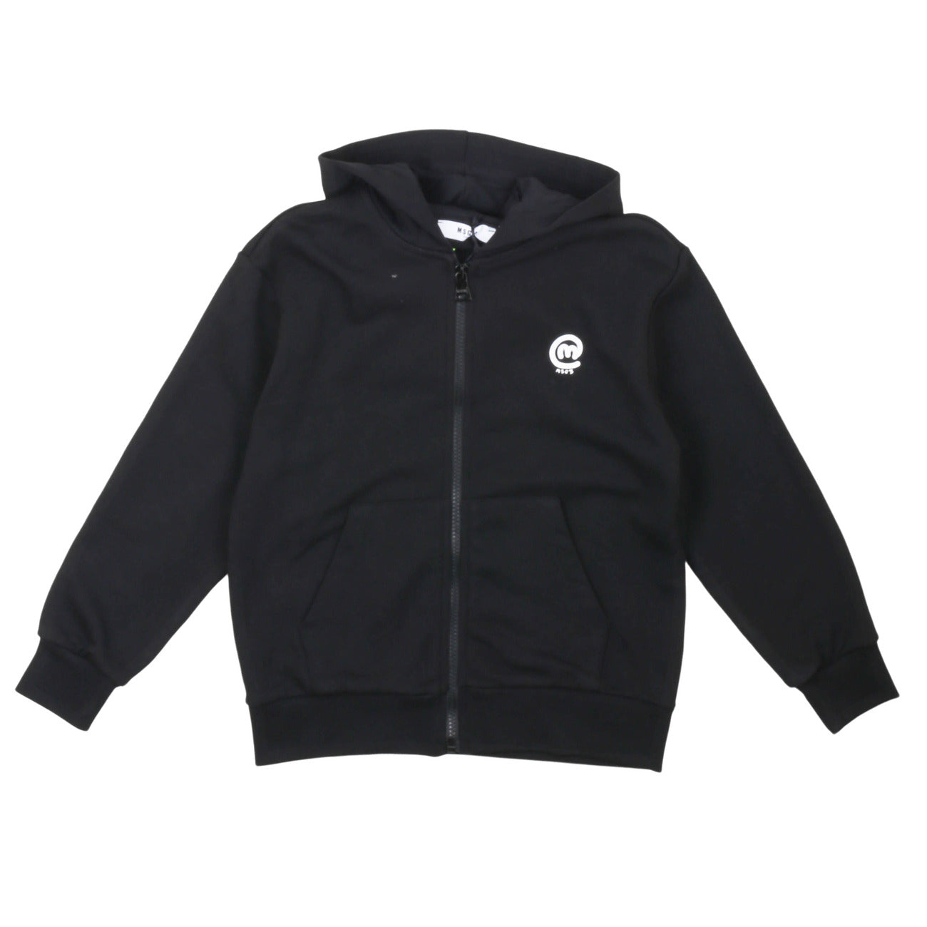 msgm - ZIP HOODIE BOY NERO/BLACK