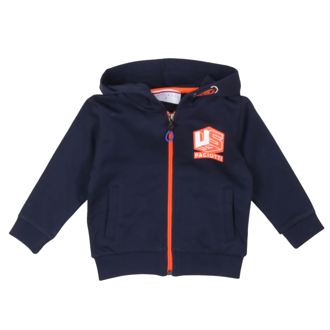 paciotti - FELPA CON ZIP E CAPPUCCIO