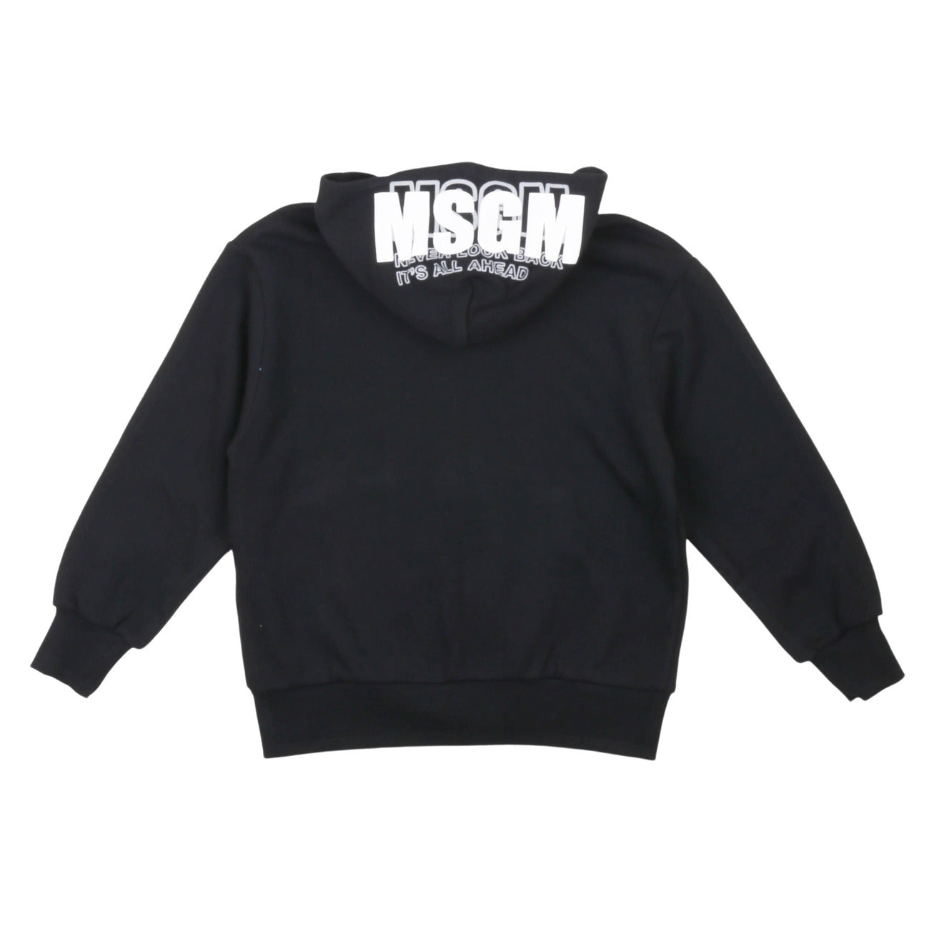 msgm - ZIP HOODIE UNISEX NERO/BLACK