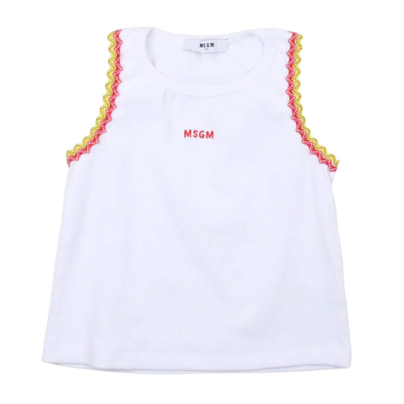 msgm - RIB TANK TOP GIRL BIANCO/WHITE